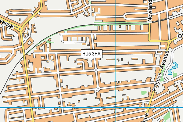 HU5 3HA map - OS VectorMap District (Ordnance Survey)
