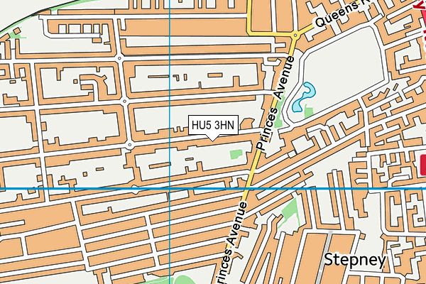 HU5 3HN map - OS VectorMap District (Ordnance Survey)