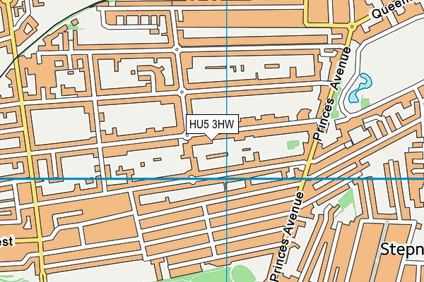 HU5 3HW map - OS VectorMap District (Ordnance Survey)
