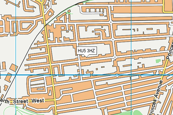 HU5 3HZ map - OS VectorMap District (Ordnance Survey)