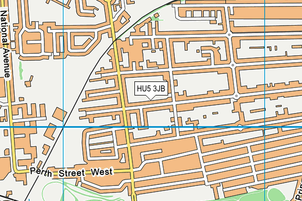HU5 3JB map - OS VectorMap District (Ordnance Survey)