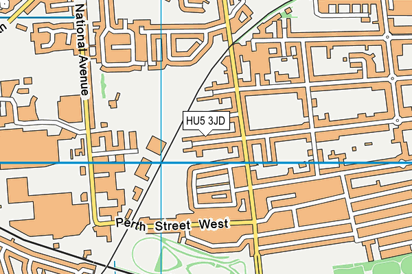 HU5 3JD map - OS VectorMap District (Ordnance Survey)