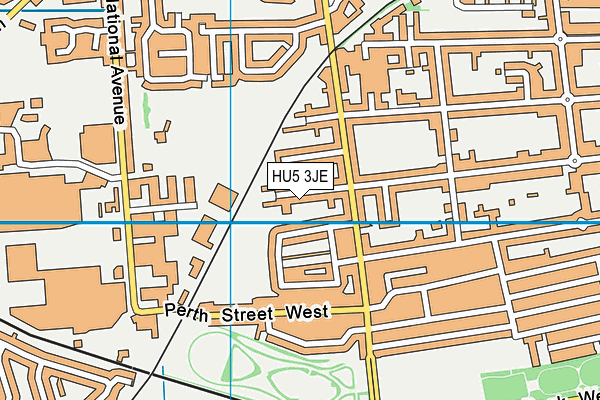 HU5 3JE map - OS VectorMap District (Ordnance Survey)