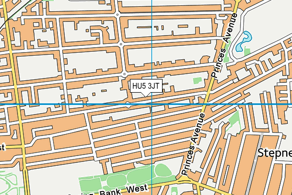 HU5 3JT map - OS VectorMap District (Ordnance Survey)