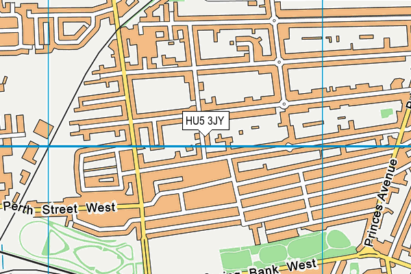 HU5 3JY map - OS VectorMap District (Ordnance Survey)