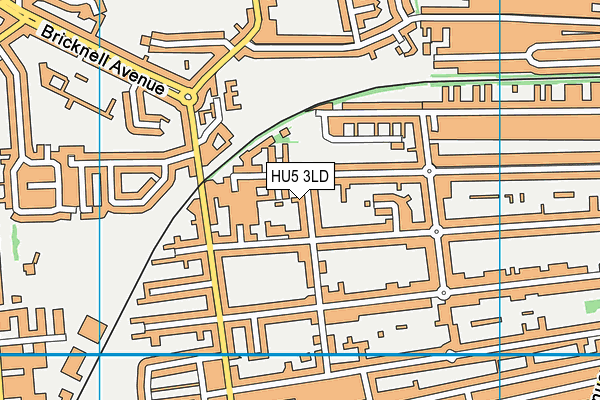 HU5 3LD map - OS VectorMap District (Ordnance Survey)