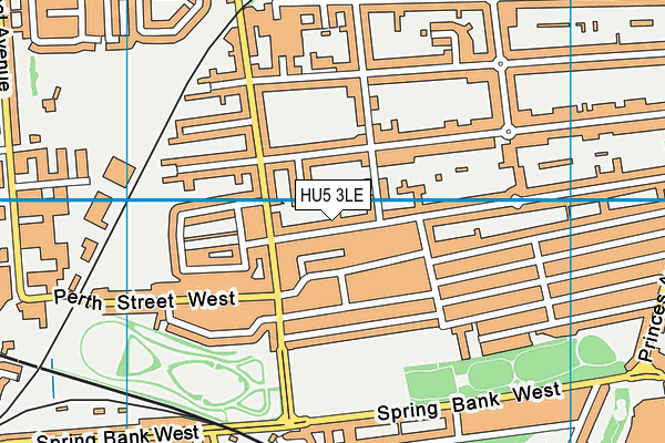 HU5 3LE map - OS VectorMap District (Ordnance Survey)
