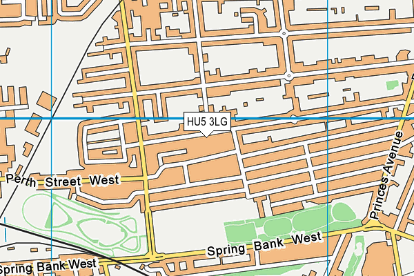 HU5 3LG map - OS VectorMap District (Ordnance Survey)