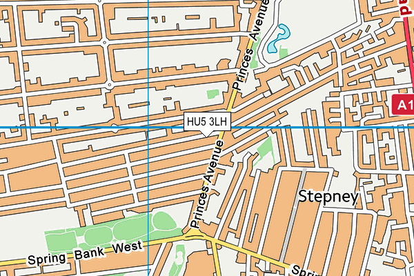 HU5 3LH map - OS VectorMap District (Ordnance Survey)