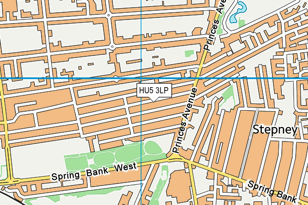HU5 3LP map - OS VectorMap District (Ordnance Survey)