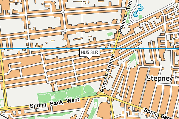 HU5 3LR map - OS VectorMap District (Ordnance Survey)