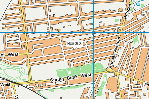 HU5 3LS map - OS VectorMap District (Ordnance Survey)