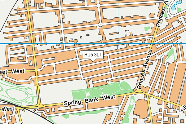 HU5 3LT map - OS VectorMap District (Ordnance Survey)