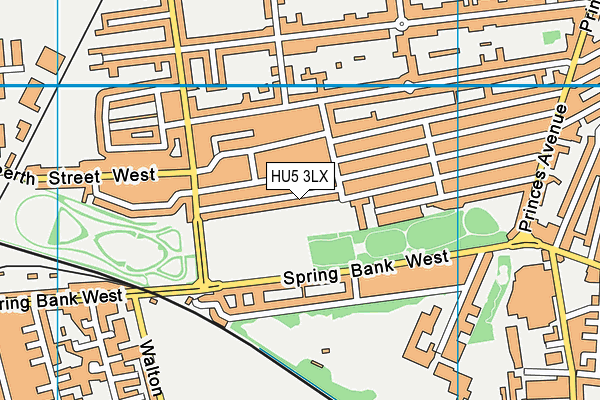 HU5 3LX map - OS VectorMap District (Ordnance Survey)