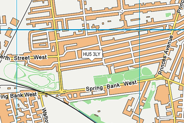HU5 3LY map - OS VectorMap District (Ordnance Survey)