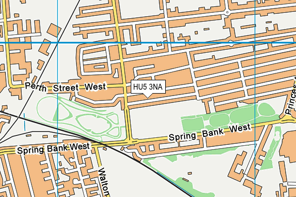 HU5 3NA map - OS VectorMap District (Ordnance Survey)
