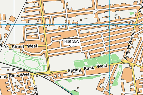 HU5 3NG map - OS VectorMap District (Ordnance Survey)