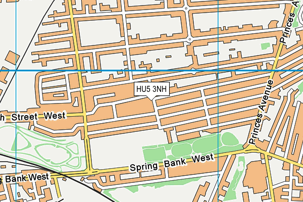 HU5 3NH map - OS VectorMap District (Ordnance Survey)