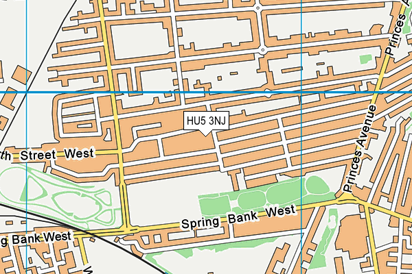 HU5 3NJ map - OS VectorMap District (Ordnance Survey)