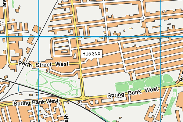 HU5 3NX map - OS VectorMap District (Ordnance Survey)
