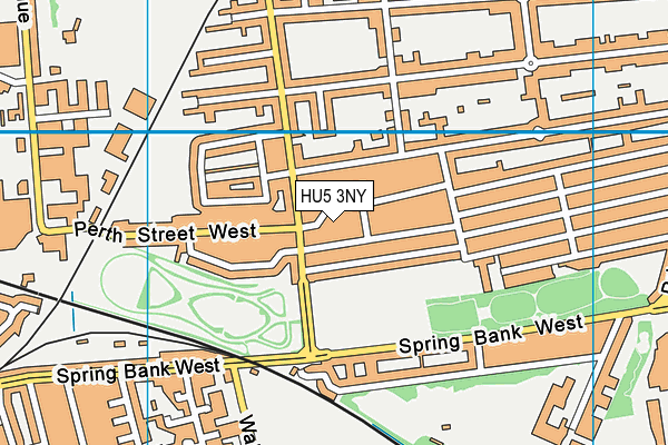 HU5 3NY map - OS VectorMap District (Ordnance Survey)