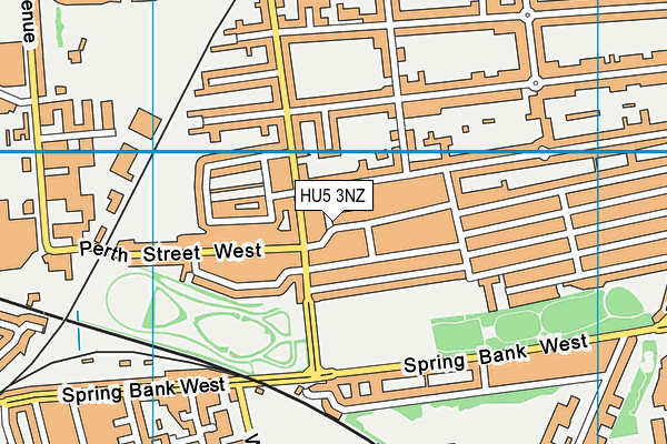 HU5 3NZ map - OS VectorMap District (Ordnance Survey)