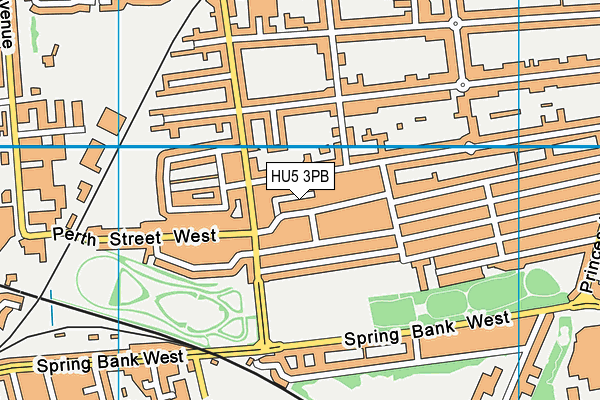 HU5 3PB map - OS VectorMap District (Ordnance Survey)