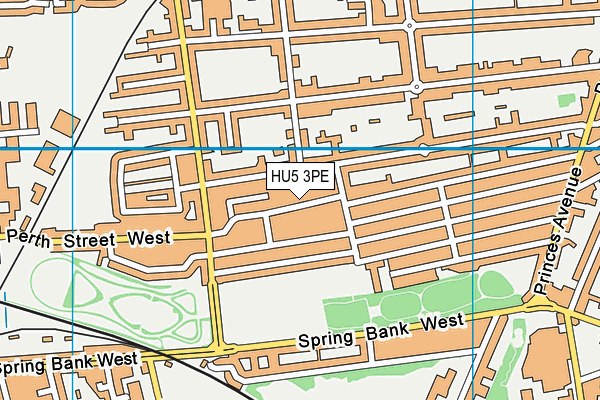 HU5 3PE map - OS VectorMap District (Ordnance Survey)