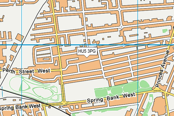 HU5 3PG map - OS VectorMap District (Ordnance Survey)