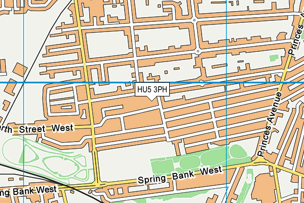 HU5 3PH map - OS VectorMap District (Ordnance Survey)