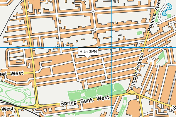 HU5 3PN map - OS VectorMap District (Ordnance Survey)