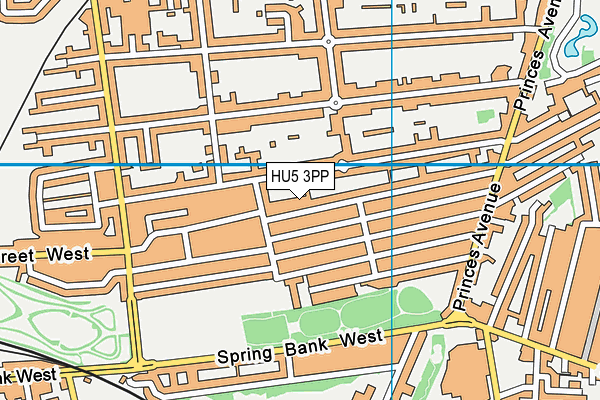 HU5 3PP map - OS VectorMap District (Ordnance Survey)