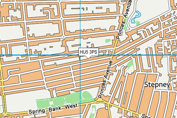 HU5 3PS map - OS VectorMap District (Ordnance Survey)