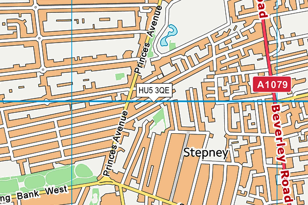 HU5 3QE map - OS VectorMap District (Ordnance Survey)