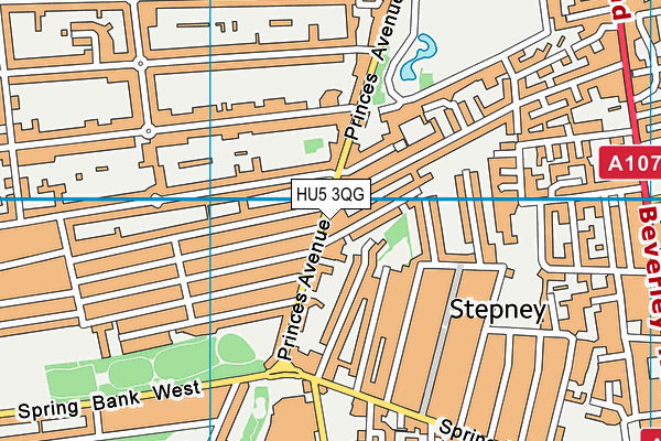HU5 3QG map - OS VectorMap District (Ordnance Survey)
