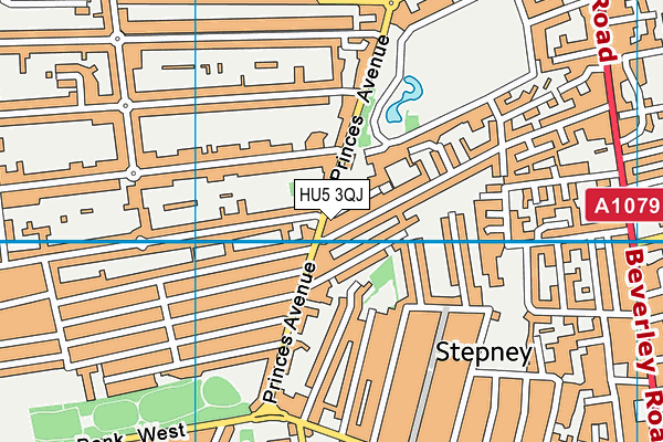 HU5 3QJ map - OS VectorMap District (Ordnance Survey)