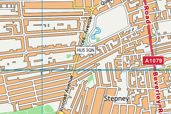 HU5 3QN map - OS VectorMap District (Ordnance Survey)