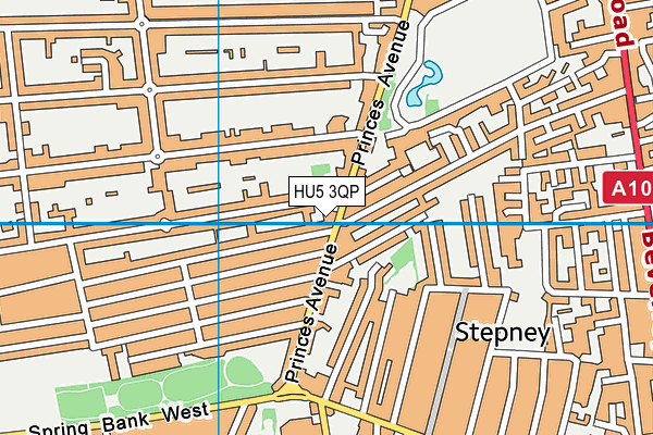 HU5 3QP map - OS VectorMap District (Ordnance Survey)