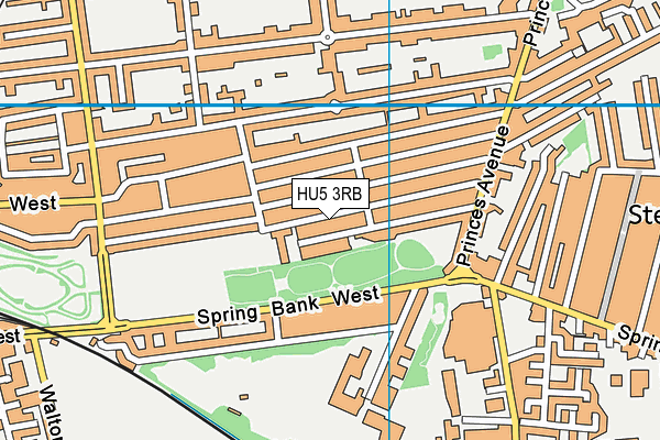 HU5 3RB map - OS VectorMap District (Ordnance Survey)