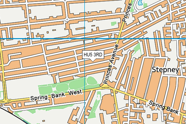 HU5 3RD map - OS VectorMap District (Ordnance Survey)