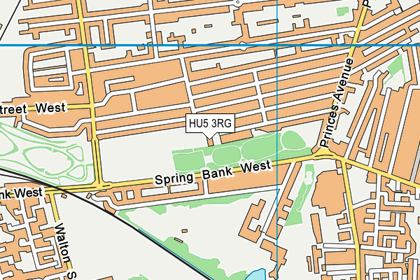 HU5 3RG map - OS VectorMap District (Ordnance Survey)