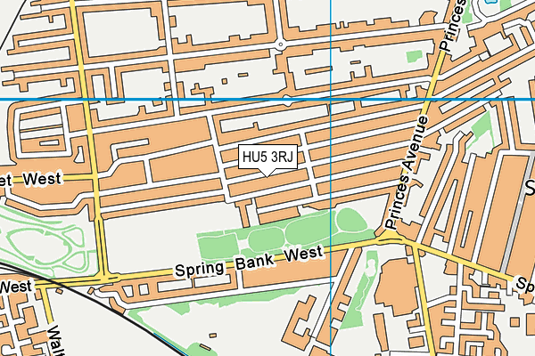 HU5 3RJ map - OS VectorMap District (Ordnance Survey)