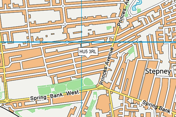 HU5 3RL map - OS VectorMap District (Ordnance Survey)