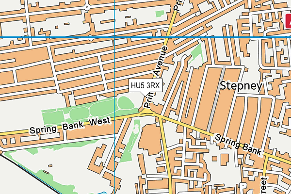 HU5 3RX map - OS VectorMap District (Ordnance Survey)
