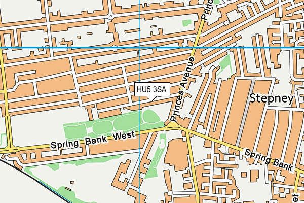 HU5 3SA map - OS VectorMap District (Ordnance Survey)