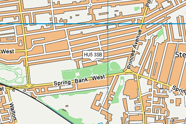 HU5 3SB map - OS VectorMap District (Ordnance Survey)