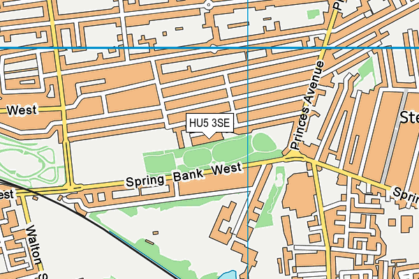 HU5 3SE map - OS VectorMap District (Ordnance Survey)