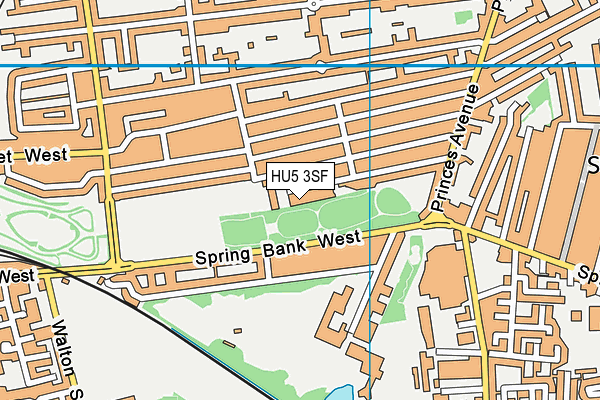 HU5 3SF map - OS VectorMap District (Ordnance Survey)