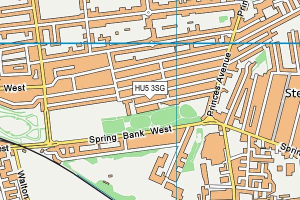 HU5 3SG map - OS VectorMap District (Ordnance Survey)