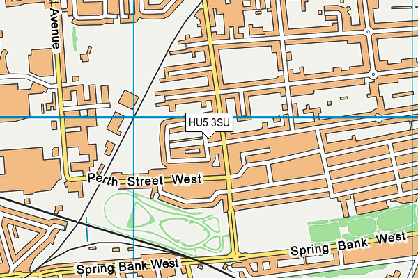 HU5 3SU map - OS VectorMap District (Ordnance Survey)